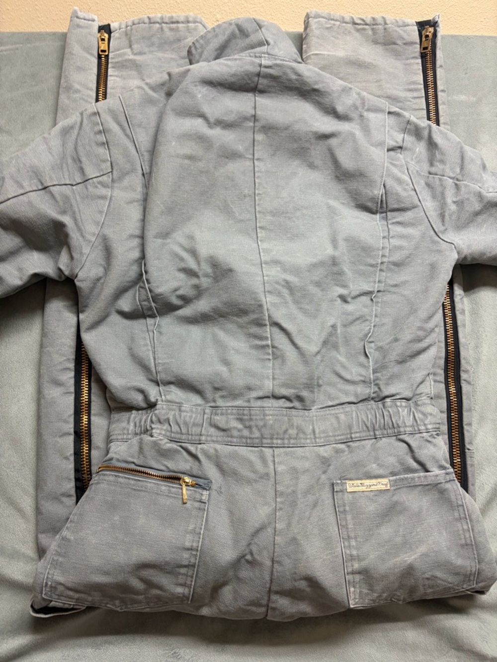 VTG Walls Blizzard-Pruf Insulated Coveralls Gray USA Workwear Zip Legs Small - Picture 8 of 16